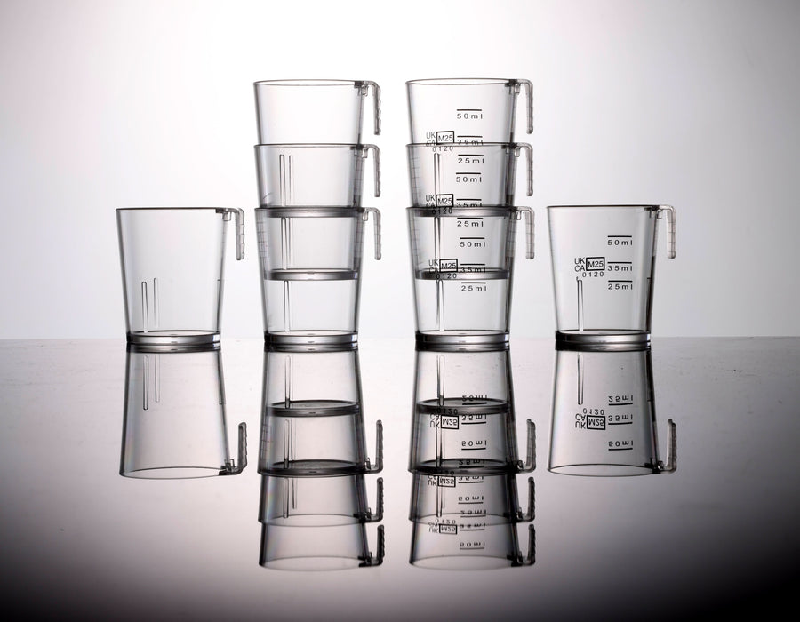 Clear Reusable Plastic Hanging Shot Glass 70ml - Polycarbonate