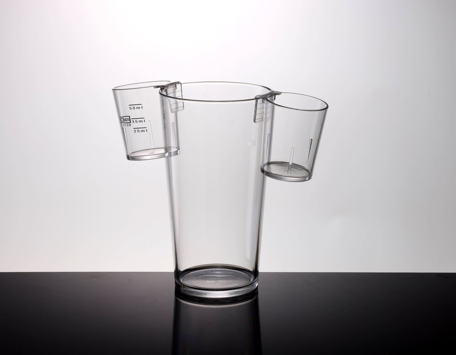 Clear Reusable Plastic Hanging Shot Glass 70ml - Polycarbonate