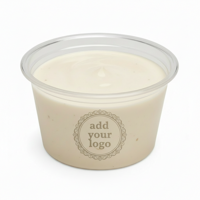 Clear Compostable Sampling Pot 150ml - Capacity Marked to Line