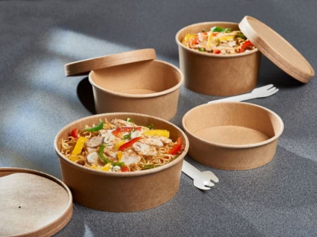 Kraft Paperboard Lined Food Container 750ml