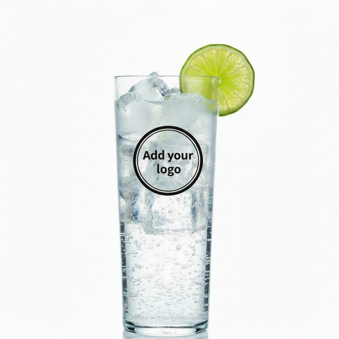 Clear Reusable Plastic Hi-Ball Glass 340ml - Crystal Polystyrene UKCA Stamped to Line