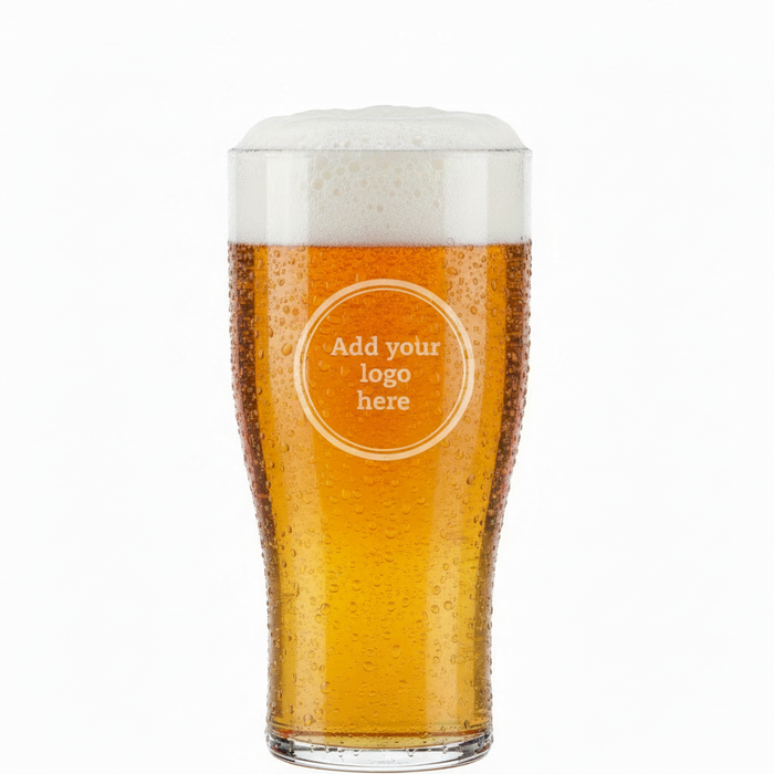 Clear Reusable Plastic Tulip Pint Glass 568ml - Nucleated Polycarbonate UKCA stamped