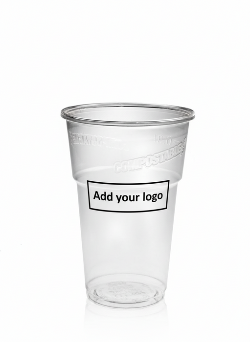 Clear Compostable Plastic Tumbler/Hi Ball Glass 400ml