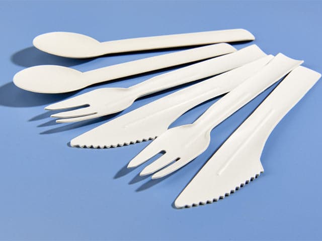 White Compostable Recyclable Heavy Duty Fork 158mm - Paper