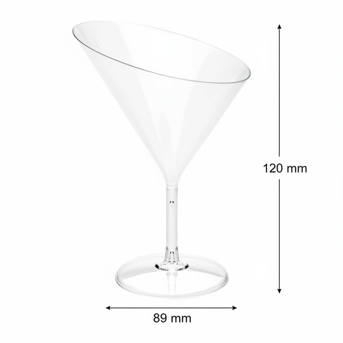 Clear Recyclable Miniature Cocktail Martini Glass 60ml