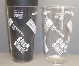 Printed Festival Unbreakable Plastic Pint Glass from 75p per Unit