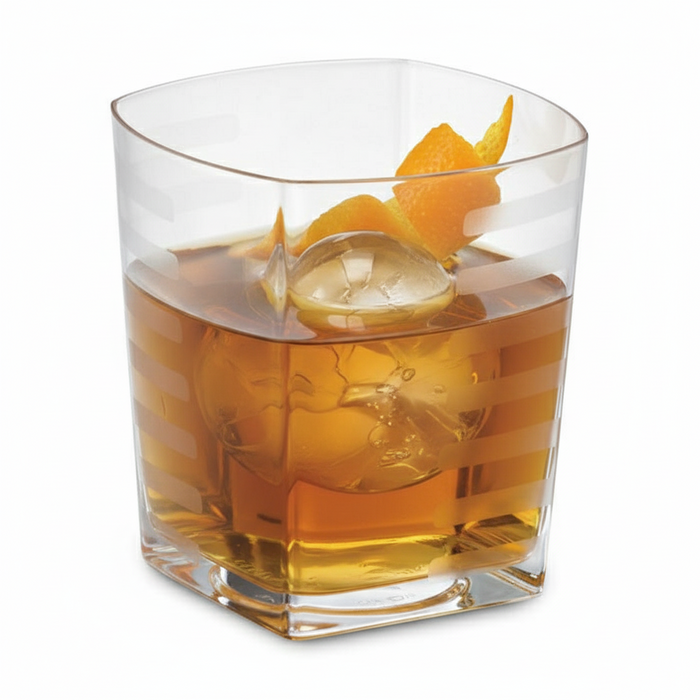 Clear Disposable Recyclable Square Plastic Tumbler Glass 255ml