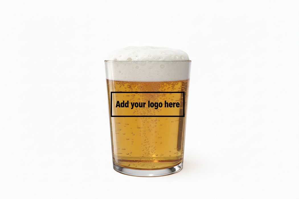 Clear Reusable Plastic Stubby Half Pint Cup 284ml - Polycarbonate CE Stamped to Rim