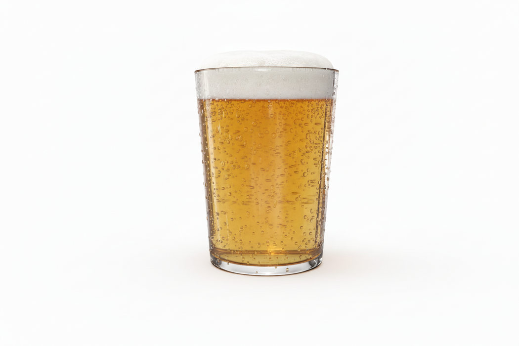 Clear Reusable Plastic Stubby Pint Cup 568ml - Polycarbonate CE Stamped to Rim