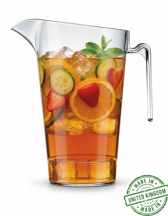 4 Pint Clear Reusable Stacking Plastic Jug 2272ml - Polycarbonate