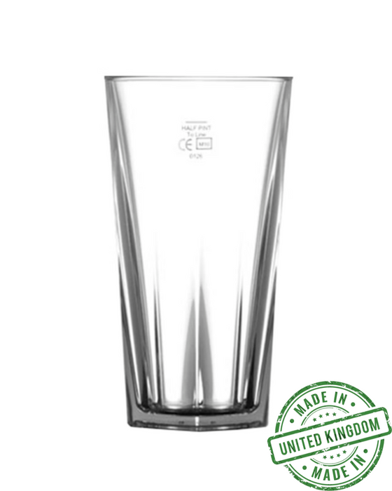 Clear Reusable Plastic Penthouse Tumbler Glass 340ml - Polycarbonate UKCA Stamped