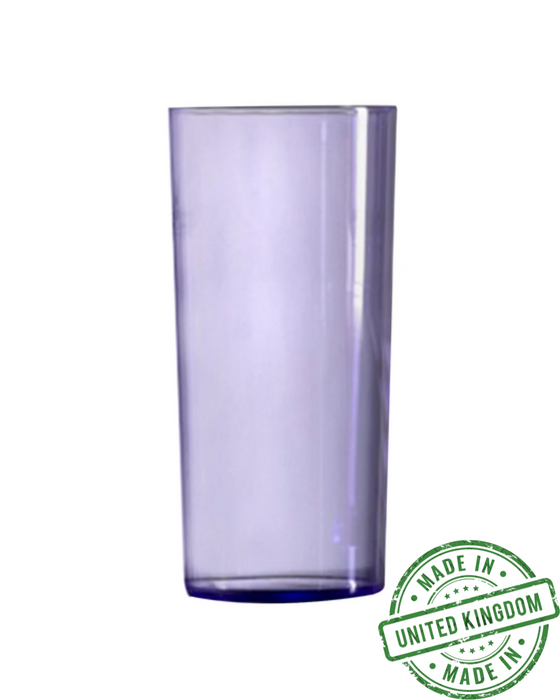 Neon Reusable Plastic Hi-ball Glass 284ml Box of 48. - Polystyrene UKCA Stamped to Rim