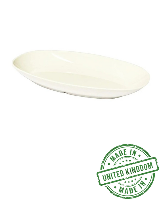 Reusable Plastic Medium Deep Oval Dish 400ml