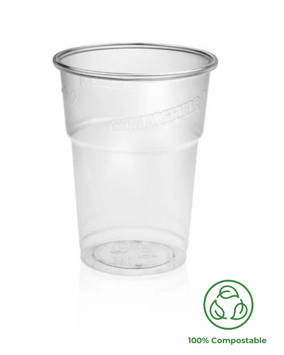 Clear Compostable Plastic Tumbler Glass 250ml