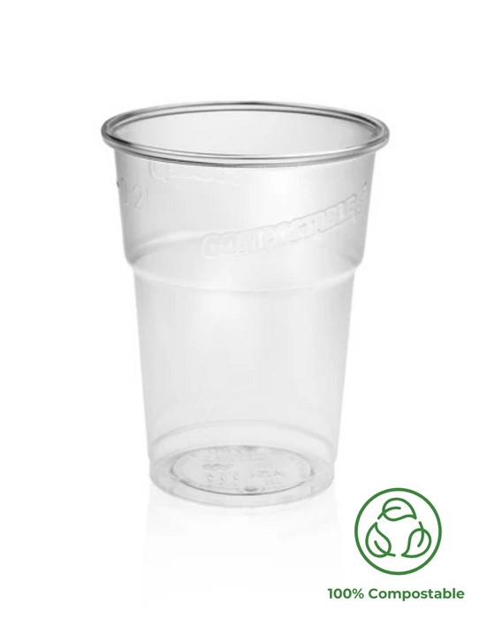 Clear Compostable Plastic Tumbler/Hi Ball Glass 400ml