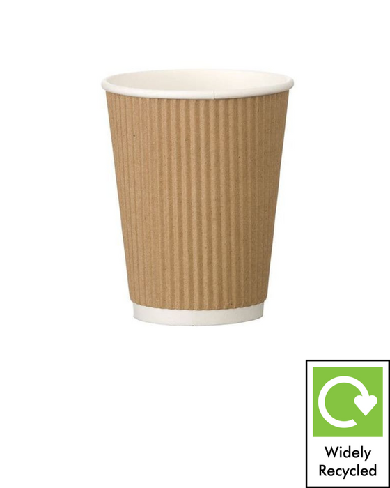 Kraft Recyclable Paper Ripple Cup 240ml