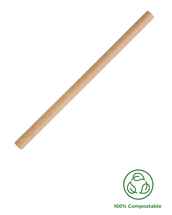 Compostable Paper Straw 200mm Pack of 250