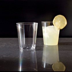 Clear Disposable Recyclable Plastic Tumbler 300ml -Crystal Polystyrene