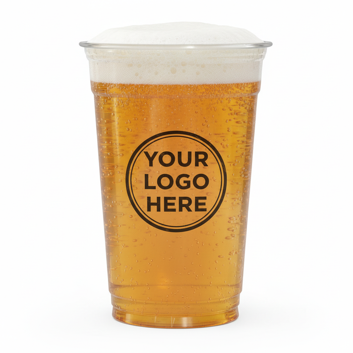 Printed Event Recycled Plastic Pint Glass 568ml - RPET CE Stamped to Rim