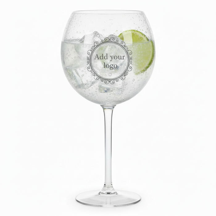 Clear Reusable Plastic Premium Gin Glass 650ml
