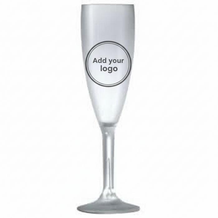Frosted Reusable Plastic Champagne Flute 190ml - Polycarbonate