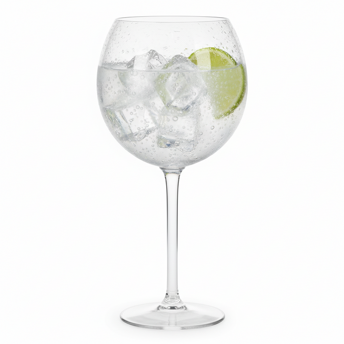Clear Reusable Plastic Premium Gin Glass 650ml
