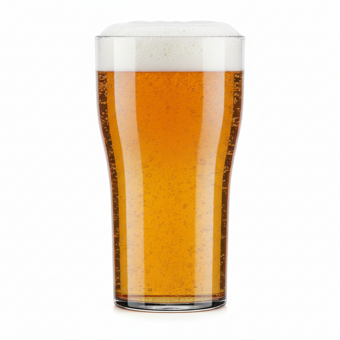 Clear Reusable Plastic 2 Pint Tulip Glass & Lid 1136ml- Polycarbonate UKCA Stamped to Rim