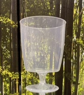 Shatterproof Disposable Recyclable Plastic Wine Glass 220ml - UKCA Marked to Line at 125, 175 & 200ml