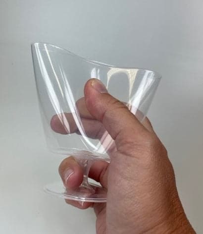 Disposable Recyclable Plastic Shatterproof Wine Glass 220ml - UKCA Marked to Line at 125, 175 & 200ml