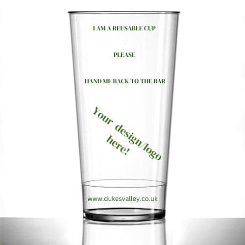 Printed Festival Unbreakable Plastic Pint Glass from 75p per Unit