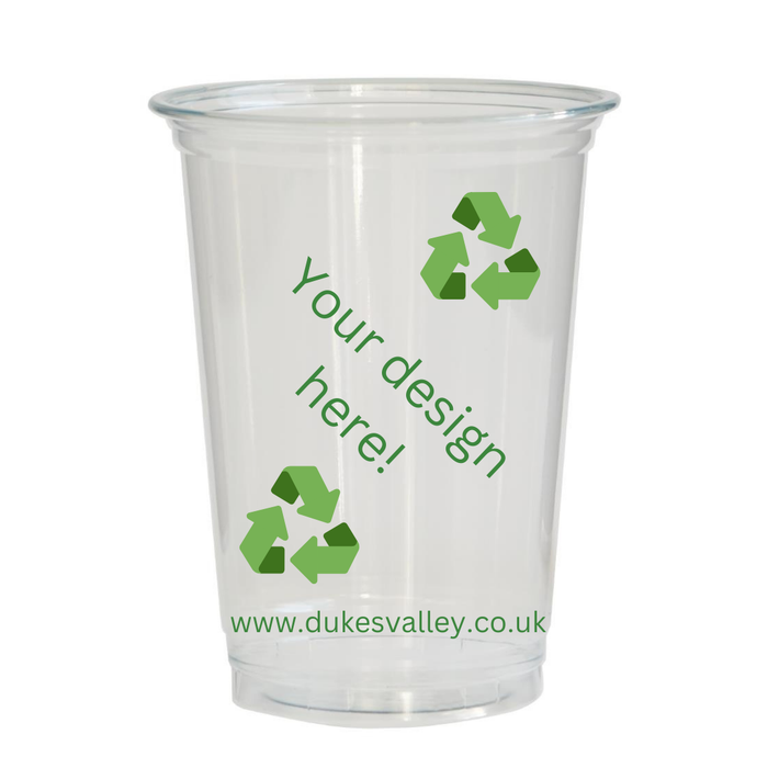 Printed Event Recycled Plastic Pint Glass 568ml - RPET CE Stamped to Rim