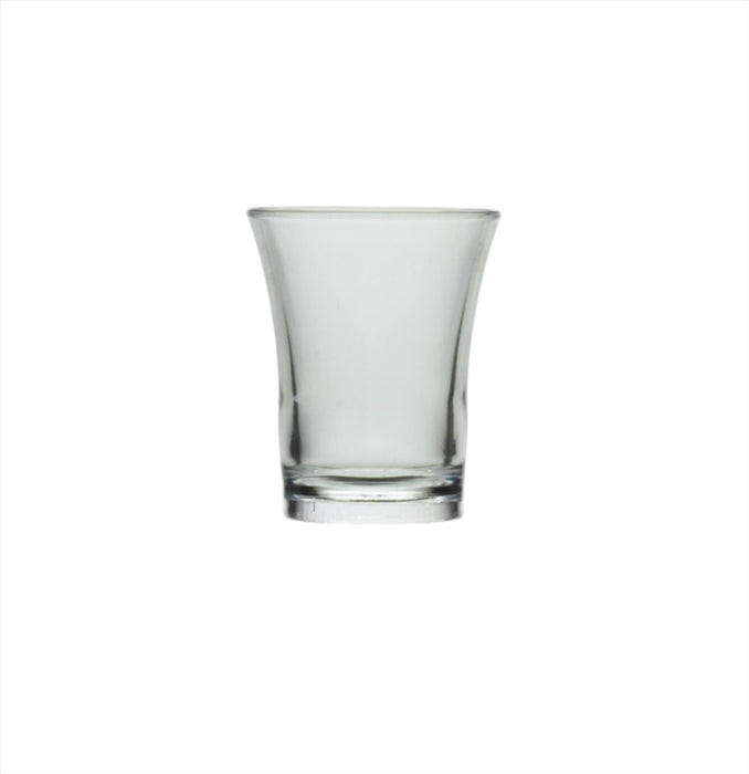 25ml Clear Reusable Plastic Shot Glass - Polystyrene UKCA Stamped to Rim