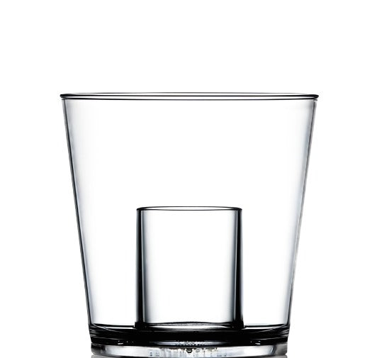 Clear Reusable Plastic Bomb Shot Glass 25ml - Polycarbonate CE/CA Stamped