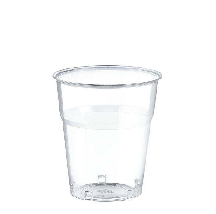 Clear Disposable Recyclable Plastic Tumbler Glass 195ml