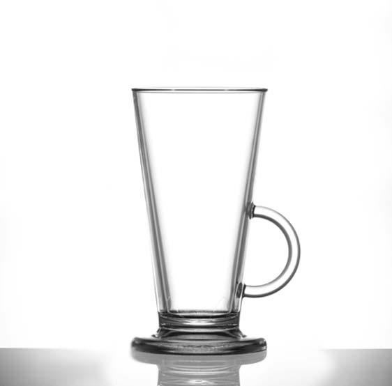 Clear Reusable Plastic Elite Latte Glass 227ml  - Polycarbonate