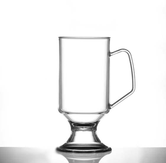 Clear Reusable Plastic Elite Coffee Glass 227ml  - Polycarbonate