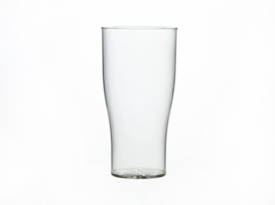 Clear Reusable Plastic Tulip Half Pint Glass 284ml - Nucleated Polycarbonate CE/CA Stamped to Rim