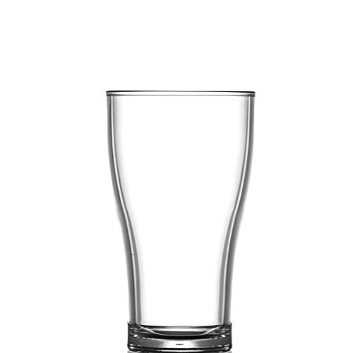 Clear Reusable Plastic Viking Half Pint Glass 284ml - Nucleated Polycarbonate UKCA Stamped to Rim