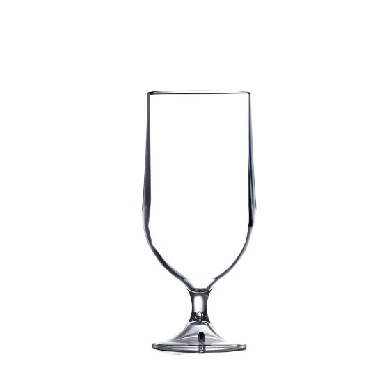 Clear Reusable Plastic Goblet Half Pint Glass 285ml  - Polycarbonate