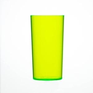 Mixed Neon Reusable Plastic Hi-ball Glass 284ml Box of 48 - Crystal Polystyrene