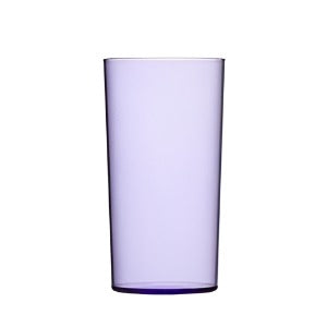 Neon Reusable Plastic Hi-ball Glass 284ml Box of 48. - Polystyrene UKCA Stamped to Rim