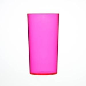 Mixed Neon Reusable Plastic Hi-ball Glass 284ml Box of 48 - Crystal Polystyrene