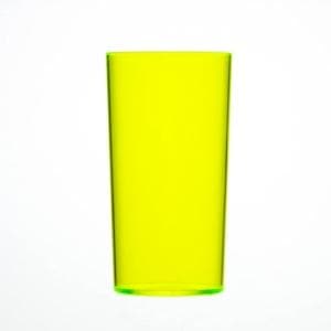Mixed Neon Reusable Plastic Hi-ball Glass 284ml Box of 48 - Crystal Polystyrene