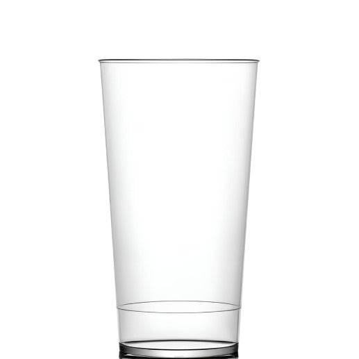 Clear Reusable Plastic Stacking Tumbler Glass 340ml - UKCA Half Pint to Line - Polycarbonate