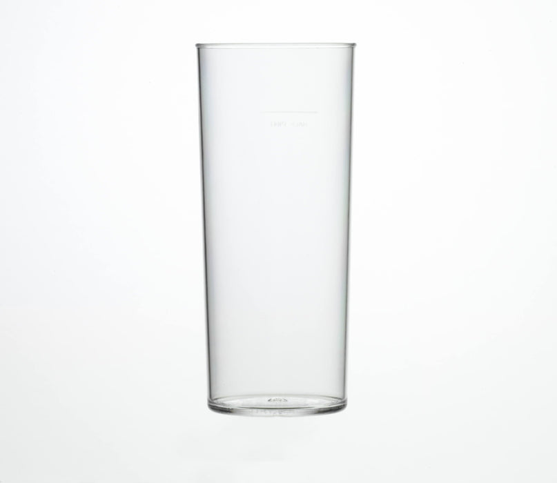 Clear Reusable Plastic Hi-Ball Glass 340ml - Crystal Polystyrene CE/CA Stamped to Line