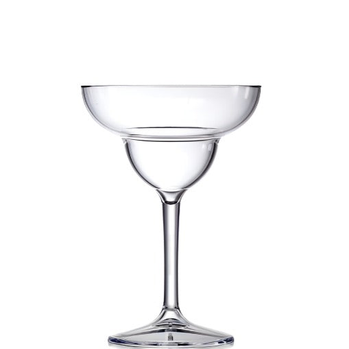 Clear Reusable Plastic Margarita Cocktail Glass 355ml  - Polycarbonate