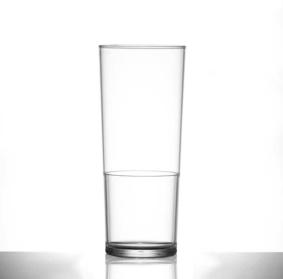 Clear Reusable Plastic Stacking Hi-ball Glass 340ml - Polycarbonate