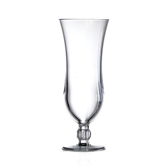 Clear Reusable Plastic Hurricane Cocktail Glass 385ml - Polycarbonate