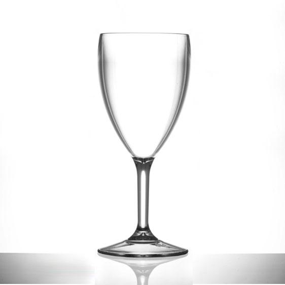 Clear Reusable Plastic Wine Glass 400ml - Polycarbonate