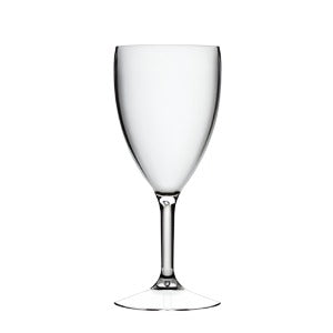 Clear Reusable Plastic Wine Glass 400ml - Polycarbonate